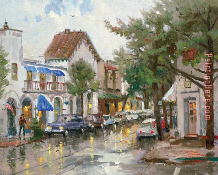 Thomas Kinkade Rainy Day in Carmel